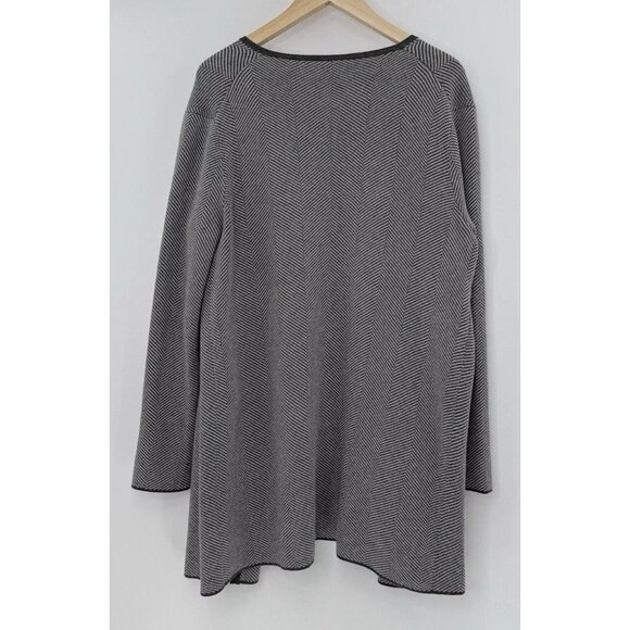 J.Crew Factory Vanessa Herringbone Sweater Sz M Open Cardigan Jacket Preppy Flaw - Picture 2 of 16